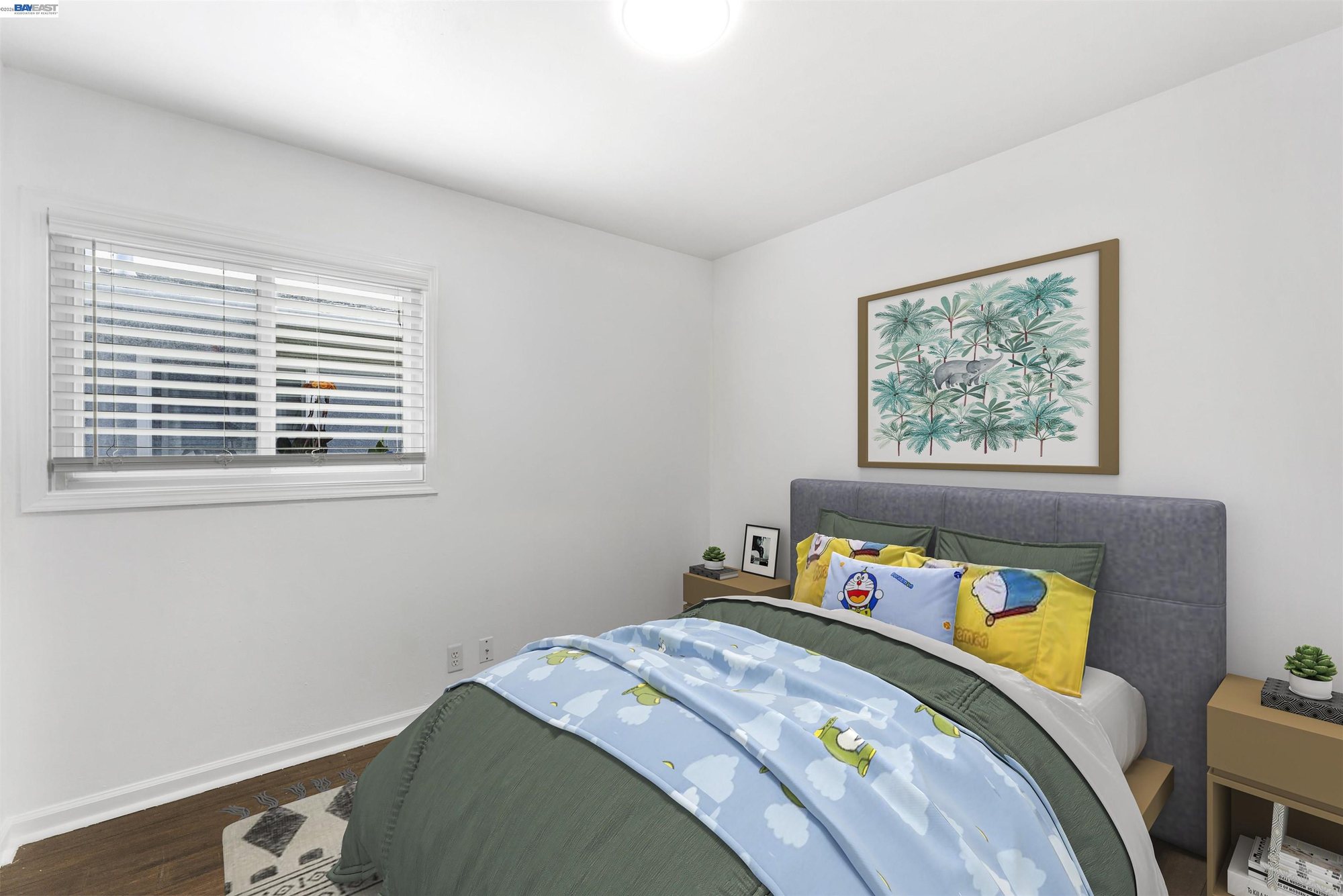 Second bedroom staged as a child's room
