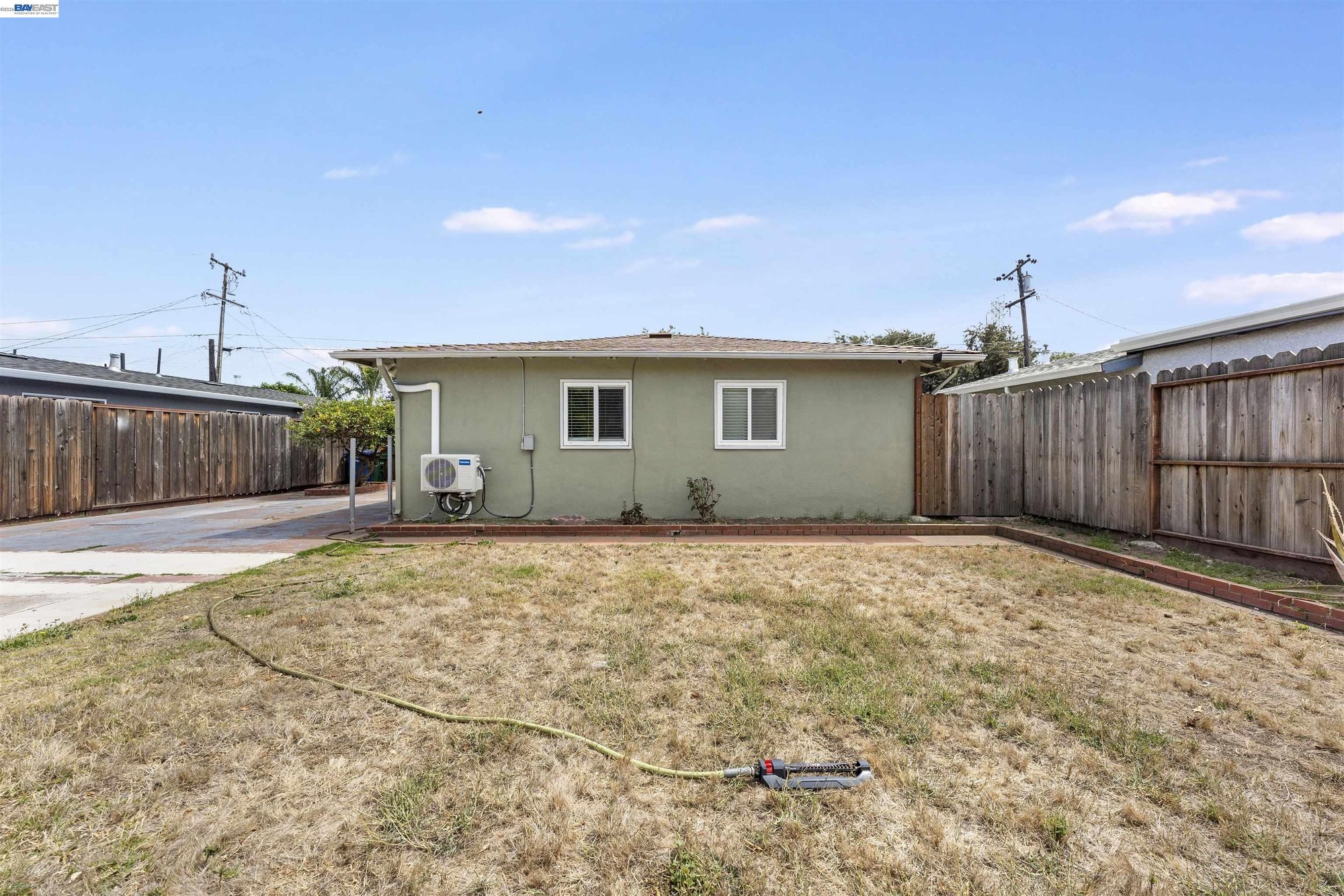 Wide view of the 5,700 sq ft lot
